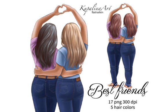 Best Friends Clipart Besties Png: A Guide to Custom Illustrations