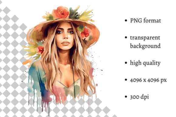 Elevate Your Brand with a Boho Girl Clipart PNG