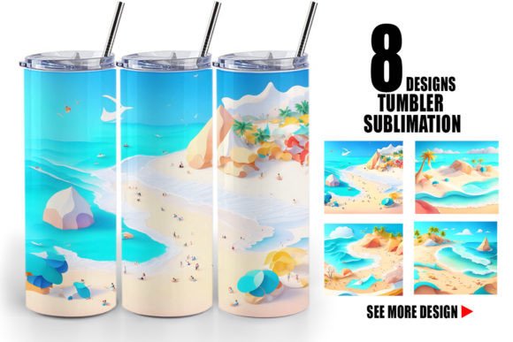 Elevate Your Craft with 3D Tumbler Beach Summer Designs