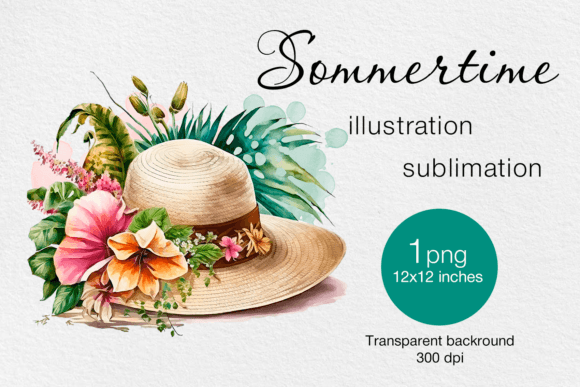 Embrace the Tropics with Summertime Tropic Watercolor PNG