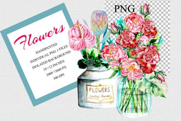 Embrace Timeless Beauty with Watercolor Vintage Flowers Sublimation