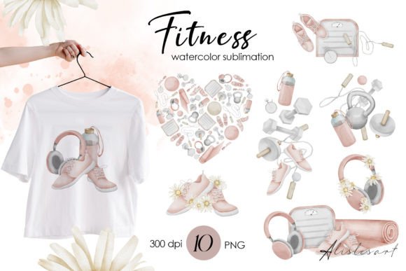 Fitness Watercolor Sublimation | Sport: A Designer's Guide to Soft, Athletic Aesthetics