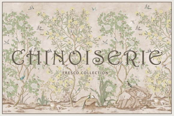 Fresco Collection Chinoiserie: A Designer's Hand-Drawn Asset