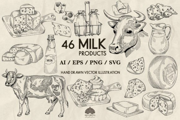 Milk SVG PNG EPS: A Fresh Take on Dairy and Farmhouse Design Assets