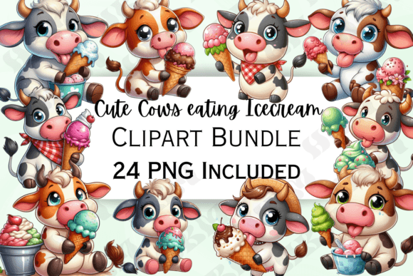Sweeten Your Designs with Cute Cartoon Cow Clipart