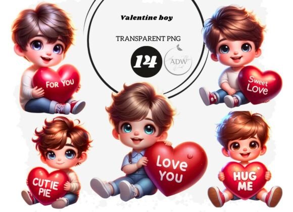Valentine Boy: A Sweet Illustration for Romantic Projects