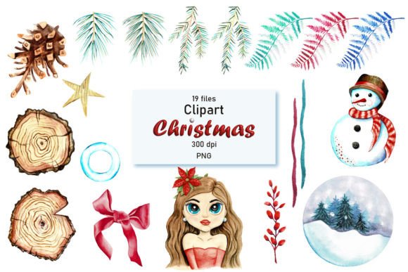 Watercolor Christmas Clipart, PNG: A Designer's Holiday Toolkit