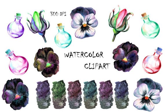 Watercolor Flowers Clipart, PNG: 18 Essential Design Assets